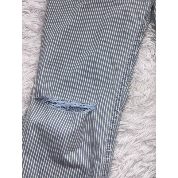Hollister Crop Junior Sz. 11 30 Striped Jeans. New W/ Tags. Cute - Picture 3 of 9